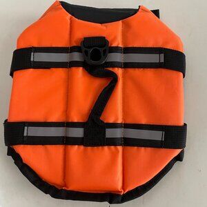 Bright Orange Reflective Dog Life Jacket